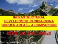 Infrastructural Development In India-China Border Areas