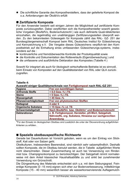 Kompost Kompostausbringung 2 0 0 5 - Obstbau