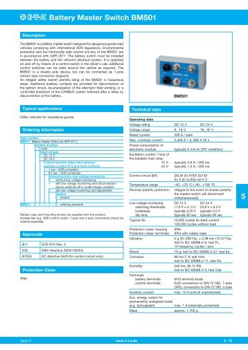 Battery Master Switch BMS01 5 - ETA