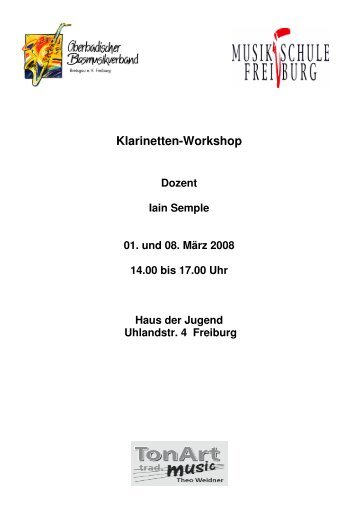 Klarinetten-WS Homepage - OBV Breisgau