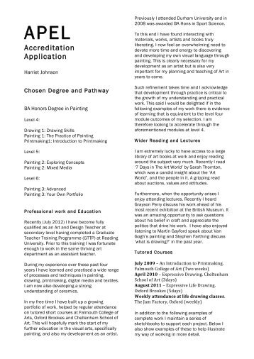 Accreditation Application - Open College of the Arts