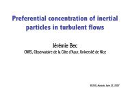 Preferential concentration of inertial particles in turbulent flows