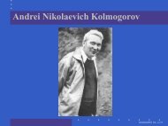 Andrei Nikolaevich Kolmogorov - Observatoire de la CÃ´te d'Azur