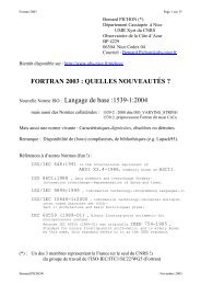 fortran 2003 - Observatoire de la CÃ´te d'Azur