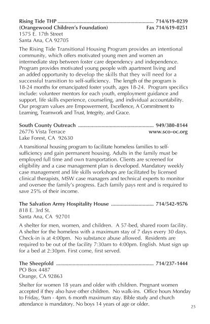 HOUSING Resource - AIDS Services Foundation Orange County