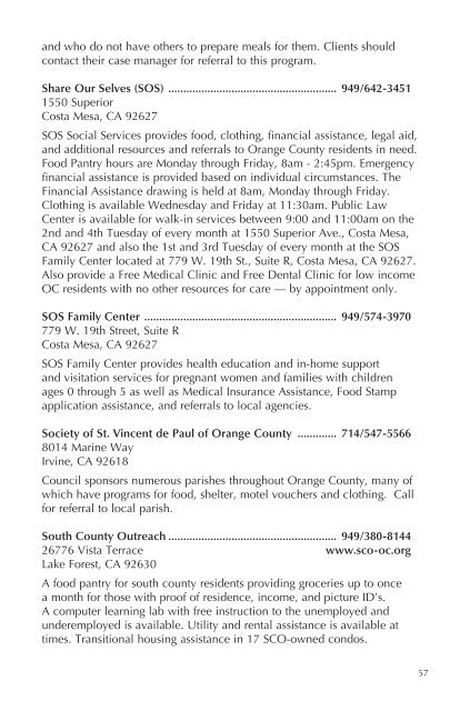 HOUSING Resource - AIDS Services Foundation Orange County