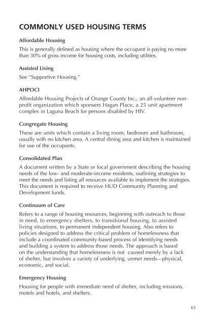 HOUSING Resource - AIDS Services Foundation Orange County