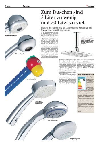 SE Extrablatt Wassersparen 2011 - Energietal Toggenburg