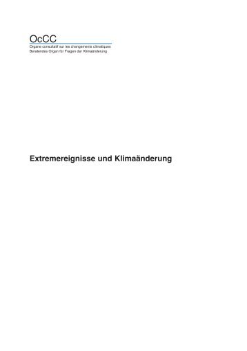 Extremereignisse und KlimaÃ¤nderung - OcCC