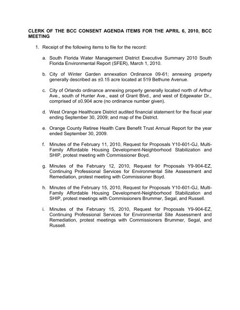 South Florida Environmental Report - Orange County Comptroller