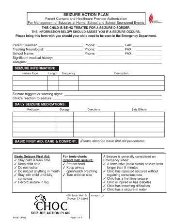 seizure plan template seizure plan the center for children and families seizure plan template seizure plan the center for children and families