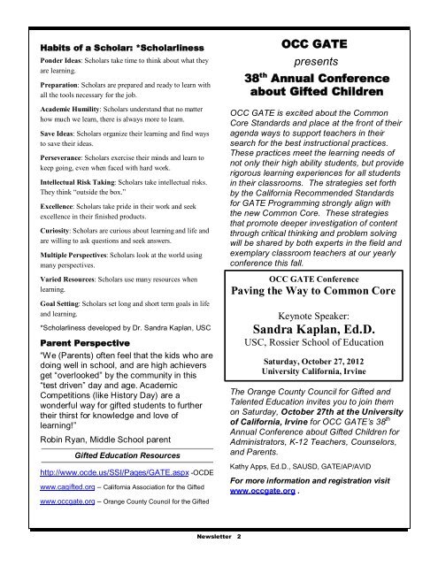 GATEWAYS, volume 2.pdf - Orange County Department of Education