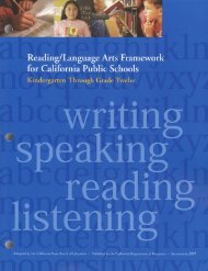 Reading Language Arts Framework - California Department of ...