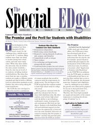 The Promise and the Peril for Students with Disabilities - CalSTAT