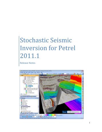 Stochastic Seismic Inversion for Petrel 2010.1 - Ocean - Schlumberger