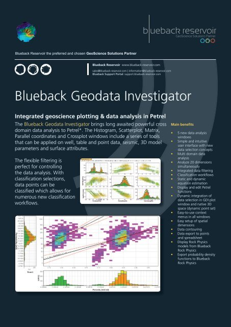 Blueback Geodata Investigator Flyer - Ocean - Schlumberger