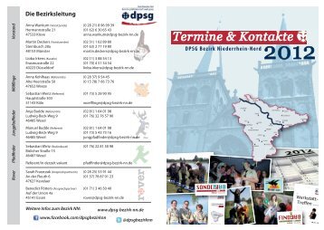 Termine & Kontakte - DPSG Bezirk Niederrhein-Nord