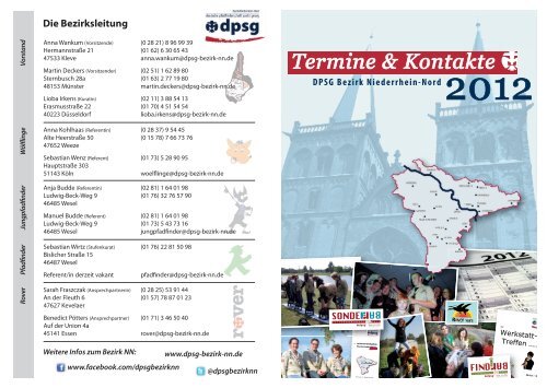 Termine & Kontakte - DPSG Bezirk Niederrhein-Nord