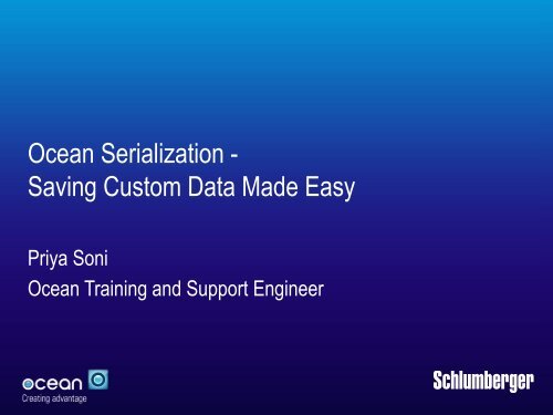 Ocean Serialization - Saving Custom Data Made Easy