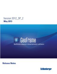GeoFrame 2012 SP 2 Release Notes - Ocean - Schlumberger