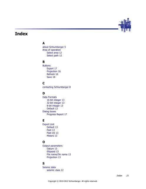 GeoFrame 2012 ZGY Utility User Manual - Ocean - Schlumberger