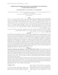 hydrologie, sedimentologie et geochimie de l'oued tinja - OceanDocs