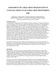 assessment of coral reef degradation in tanzania - OceanDocs