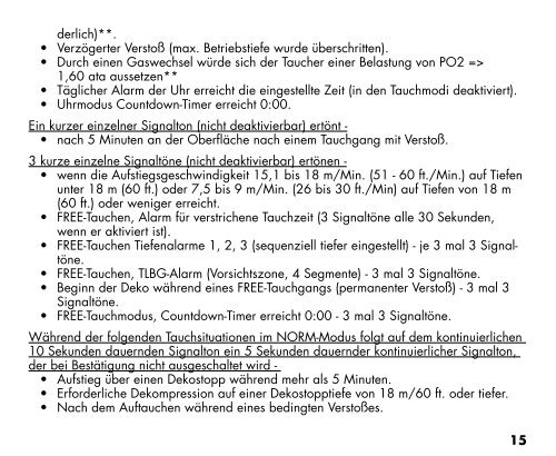 GEO 2.0 BEDIENUNGSHANDBUCH - Oceanic