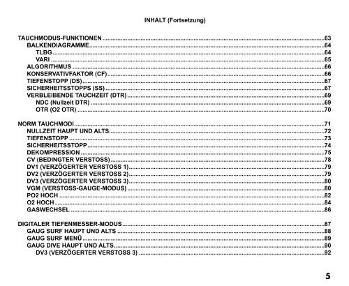 GEO 2.0 BEDIENUNGSHANDBUCH - Oceanic