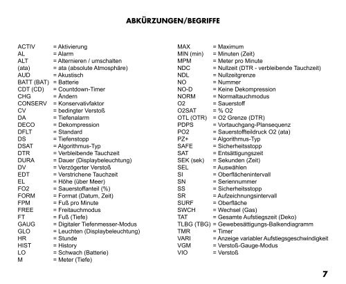 GEO 2.0 BEDIENUNGSHANDBUCH - Oceanic