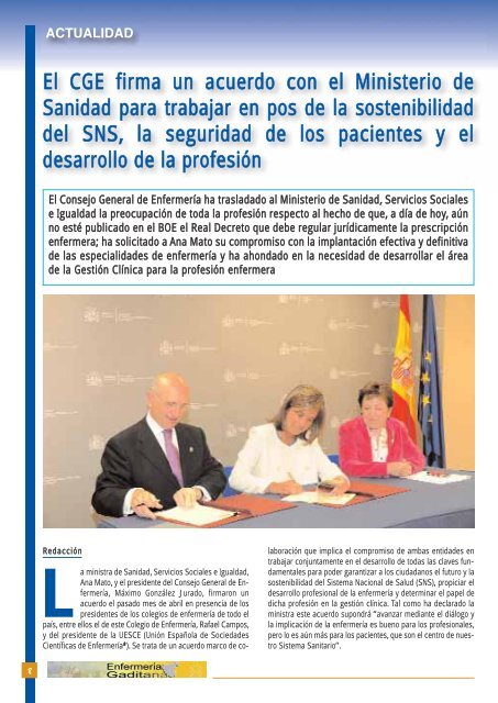 revista - Consejo General de EnfermerÃ­a de EspaÃ±a