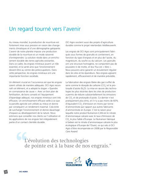 Brochure d'entreprise - OCI Agro - OCI Nitrogen