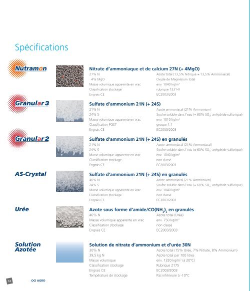 Brochure d'entreprise - OCI Agro - OCI Nitrogen