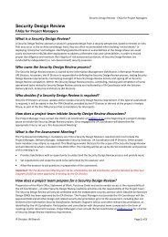Security Design Review - FAQs for Project Managers