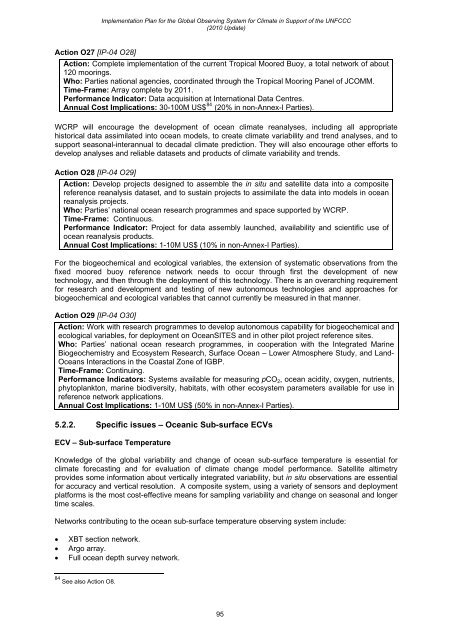 GCOS Implementation Plan - WMO