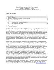 Global Ocean Surface Heat Flux Analysis Table of Contents 1 ...