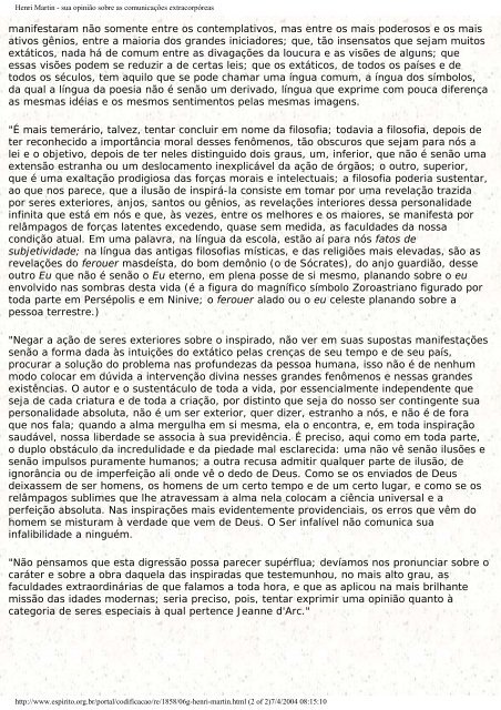 Revista Espírita - Primeiro Ano – 1858 - Portal do Espírito