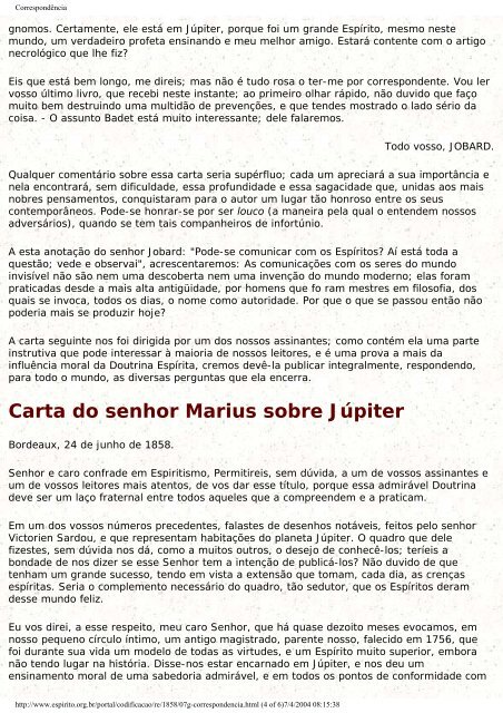 Revista Espírita - Primeiro Ano – 1858 - Portal do Espírito