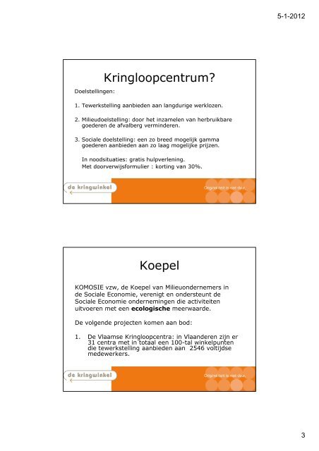 Kringloopwinkels - Ocp.be