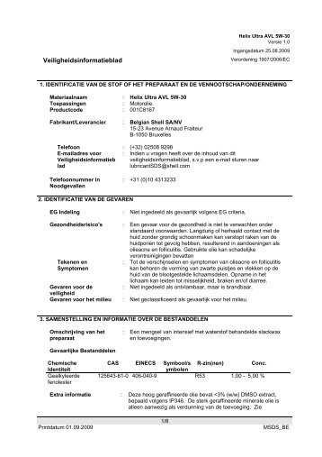 MSDS - Shell