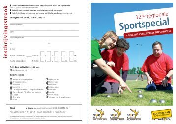 Sportregio Pajottenland organiseert de 12e regionale sport ... - Ocp.be