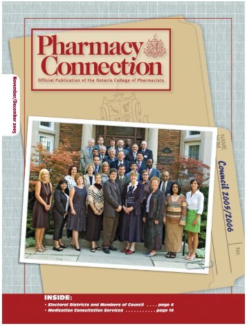 November â¢ December 2005 - Ontario College of Pharmacists