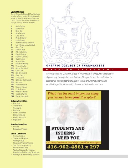 Pdf File - Ontario College of Pharmacists