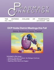 OCP Holds District Meetings this Fall - Ontario College of Pharmacists