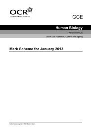 Mark scheme - Unit F225 - Genetics, control and ageing ... - OCR