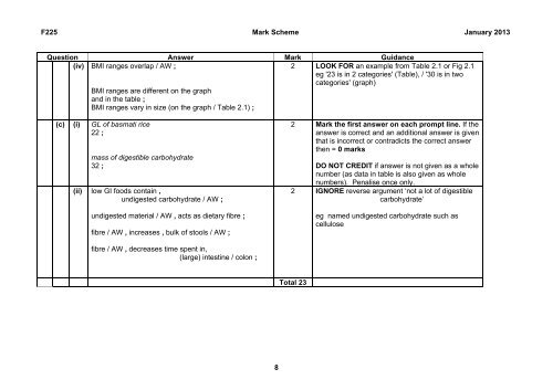 Mark scheme - Unit F225 - Genetics, control and ageing ... - OCR