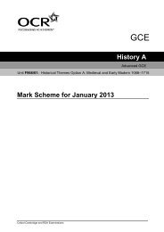 Mark scheme - Unit F966/01 - Historical themes - Option A - OCR