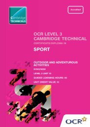 Level 3 - Unit 10 - Outdoor and adventurous activities - OCR