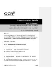 Unit R031 - Using basic first aid procedures - Model ... - OCR