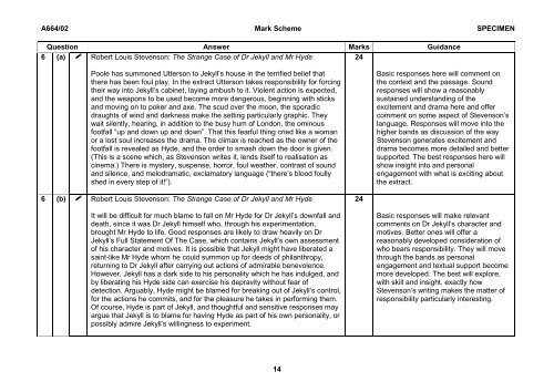 Higher - From September 2013 - Specimen - OCR